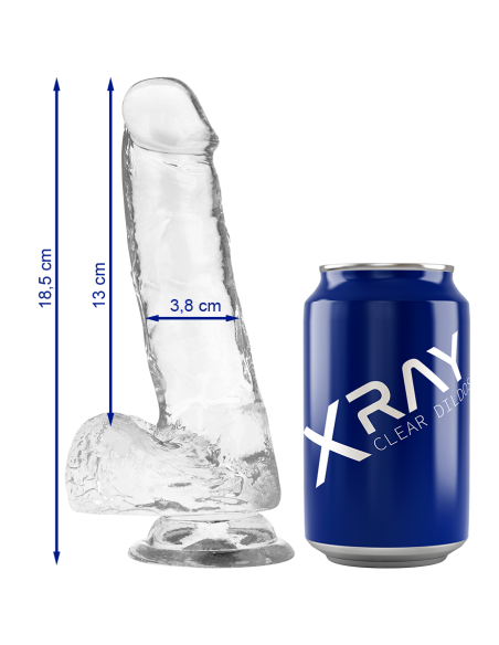 XRAY CLEAR DILDO REALISTA TRANSPARENTE 185CM X 38CM