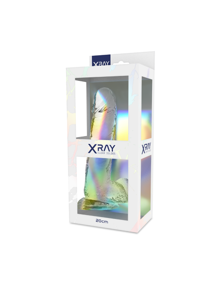 XRAY CLEAR DILDO REALISTA TRANSPARENTE 20CM X 45CM