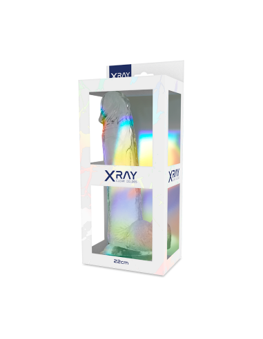XRAY CLEAR DILDO REALISTA TRANSPARENTE 22CM X 46CM