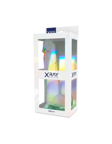 XRAY CLEAR DILDO REALISTA TRANSPARENTE 22CM X 46CM
