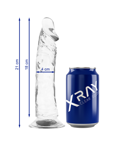 XRAY CLEAR DILDO TRANSPARENTE 21 CM X 4CM