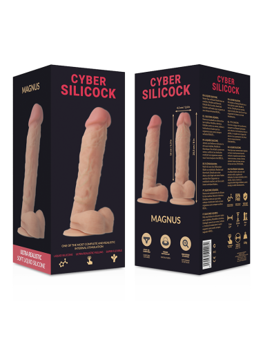 CYBER SILICOCK MAGNUS REALISTICO SILICONA LIQUIDA 205CM