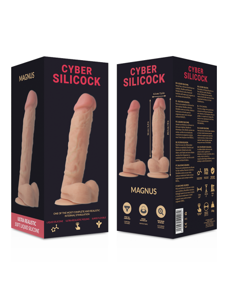 CYBER SILICOCK MAGNUS REALISTICO SILICONA LIQUIDA 205CM