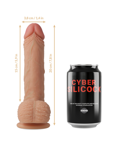 CYBER SILICOCK FREEMAN REALISTICO SILICONA LIQUIDA 20CM
