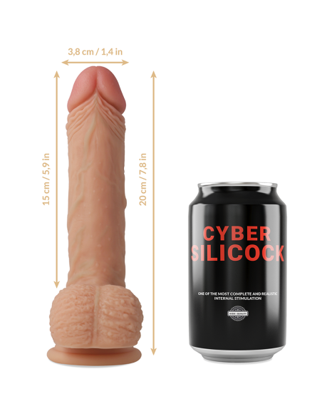 CYBER SILICOCK FREEMAN REALISTICO SILICONA LIQUIDA 20CM