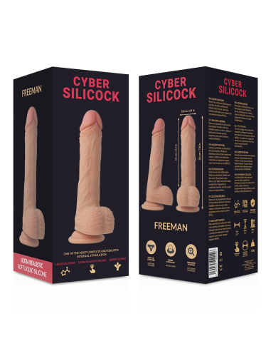 CYBER SILICOCK FREEMAN REALISTICO SILICONA LIQUIDA 20CM