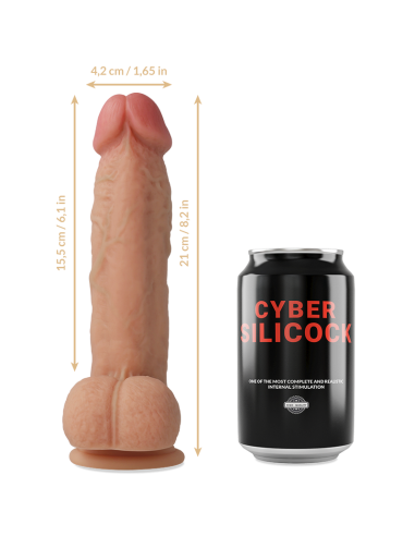 CYBER SILICOCK SAUL REALISTICO SILICONA LIQUIDA 21 CM