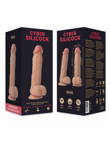 CYBER SILICOCK SAUL REALISTICO SILICONA LIQUIDA 21 CM