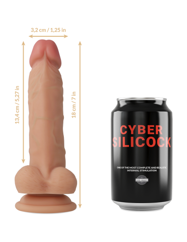 CYBER SILICOCK JUDE REALISTICO SILICONA LIQUIDA 18CM