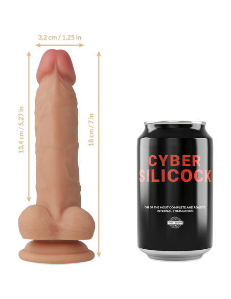 CYBER SILICOCK JUDE REALISTICO SILICONA LIQUIDA 18CM