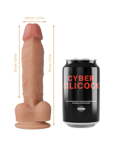 CYBER SILICOCK OLIVER REALISTICO SILICONA LIQUIDA 19 CM