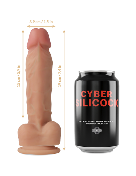 CYBER SILICOCK OLIVER REALISTICO SILICONA LIQUIDA 19 CM