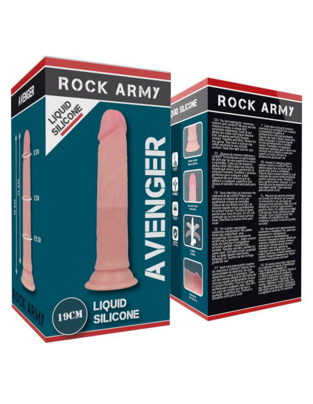 ROCKARMY HARNESS LIQUID SILICONE DILDO PREMIUM AVENGER 19CM