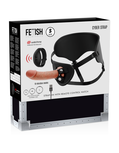 CYBER STRAP ARNES CON DILDO CONTROL REMOTO TECNOLOGIA WATCHME S