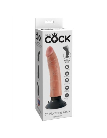 DILDO VIBRADOR KING COCK 1778 CM NATURAL