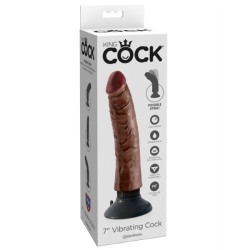 DILDO VIBRADOR KING COCK 1778 CM MARRON 2
