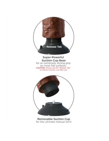 DILDO VIBRADOR KING COCK 1778 CM MARRON