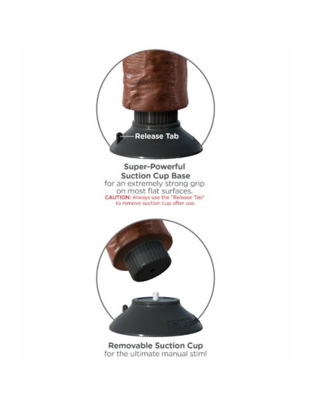 DILDO VIBRADOR KING COCK 1778 CM MARRON