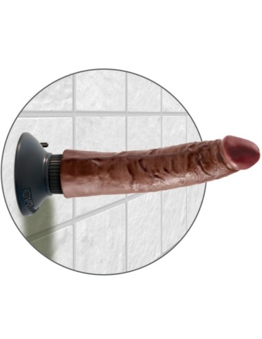 DILDO VIBRADOR KING COCK 1778 CM MARRON