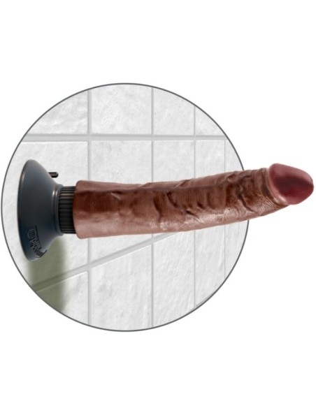 DILDO VIBRADOR KING COCK 1778 CM MARRON