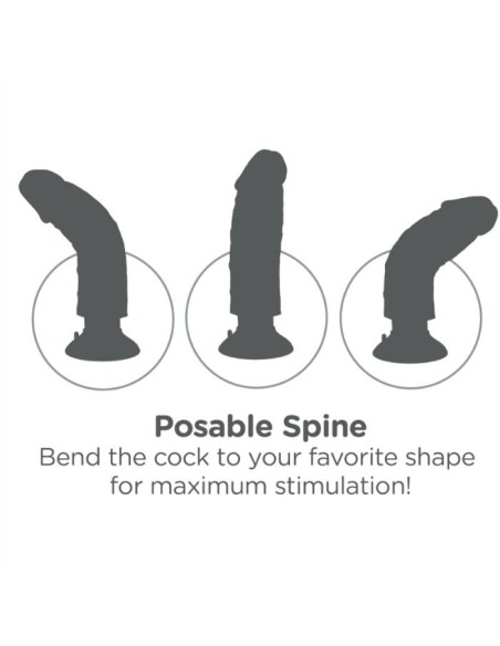 DILDO VIBRADOR KING COCK 1778 CM MARRON