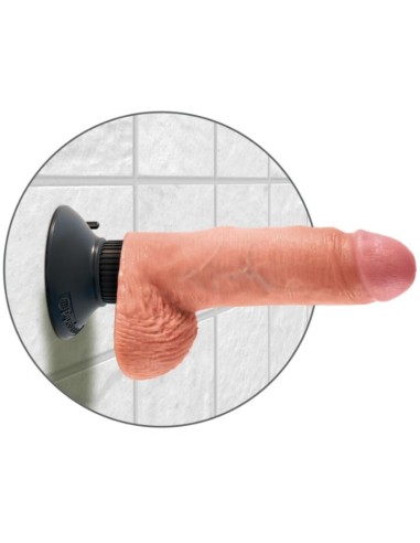DILDO VIBRADOR KING COCK CON TESTICULOS 1778 CM NATURAL