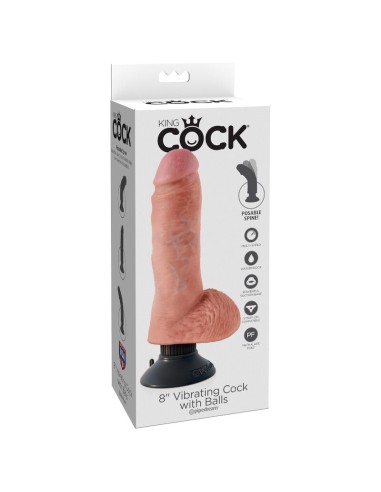DILDO VIBRADOR KING COCK CON TESTICULOS 203 CM NATURAL