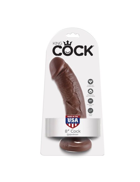 KING COCK 8 PENE MARRON 203 CM