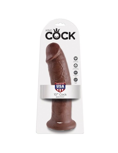 KING COCK 10 PENE MARRON 254 CM