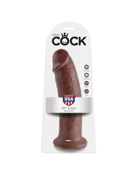 KING COCK 10 PENE MARRON 254 CM
