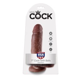 KING COCK 7 PENE REALISTICO MARRON 178CM 2