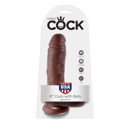 KING COCK 8 PENE REALISTICO MARRON 203CM 2