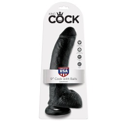 KING COCK 9 PENE REALISTICO NEGRO 229CM 2