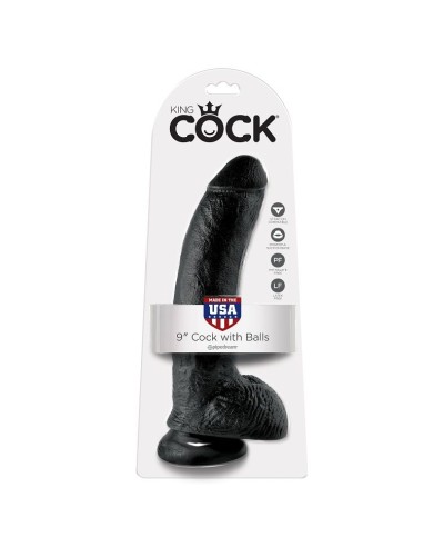 KING COCK 9 PENE REALISTICO NEGRO 229CM