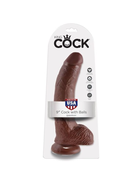 KING COCK 9 PENE REALISTICO MARRON 229CM