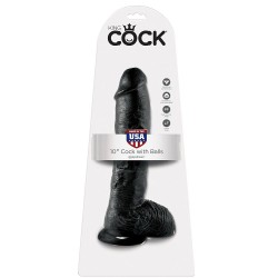 KING COCK 10 PENE REALISTICO NEGRO 265 CM 2