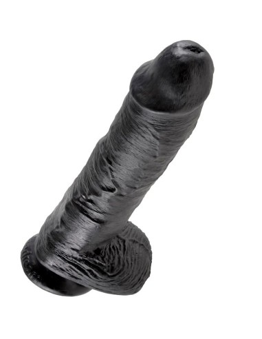 KING COCK 10 PENE REALISTICO NEGRO 265 CM