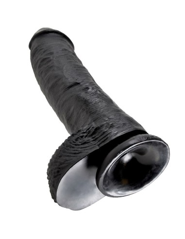 KING COCK 10 PENE REALISTICO NEGRO 265 CM