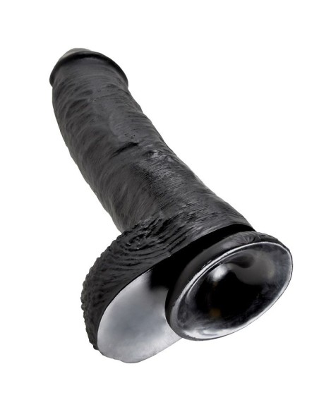 KING COCK 10 PENE REALISTICO NEGRO 265 CM