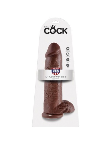 KING COCK 12 PENE REALISTICO MARRON 3048 CM