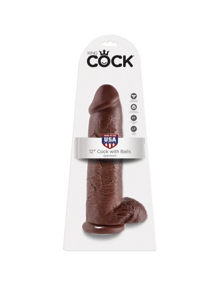 KING COCK 12 PENE REALISTICO MARRON 3048 CM