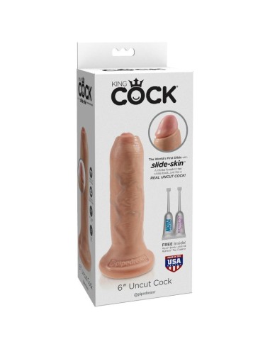 KING COCK DILDO REALISTICO UNCUT NATURAL 17 CM