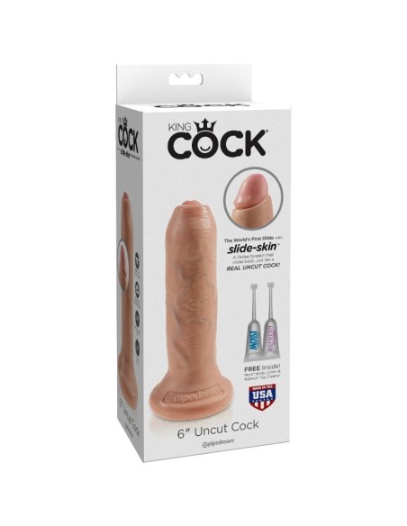 KING COCK DILDO REALISTICO UNCUT NATURAL 17 CM