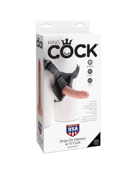KING COCK HARNESS CON PENE REALISTICO 1520CM