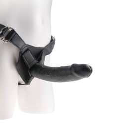 KING COCK HARNESS CON PENE REALISTICO NEGRO 229 CM