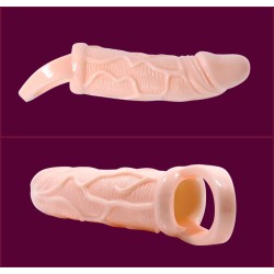 BAILE FUNDA EXTENSORA PENE CON VIBRACION Y STRAP PARA TESTICULOS 135 CM 2