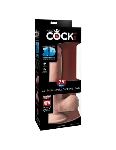 KINGCOCK DILDO TRIPLE DENSIDAD 19 CM
