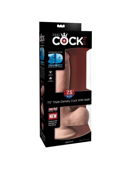 KINGCOCK DILDO TRIPLE DENSIDAD 19 CM