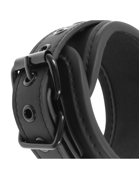 FETISH SUBMISSIVE COLLAR Y ESPOSAS CUERO VEGANO
