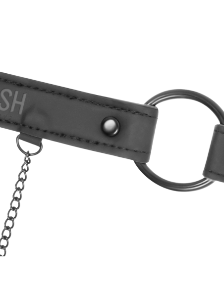 FETISH SUBMISSIVE ANILLA MORDAZA CON PINZAS PARA PEZONES